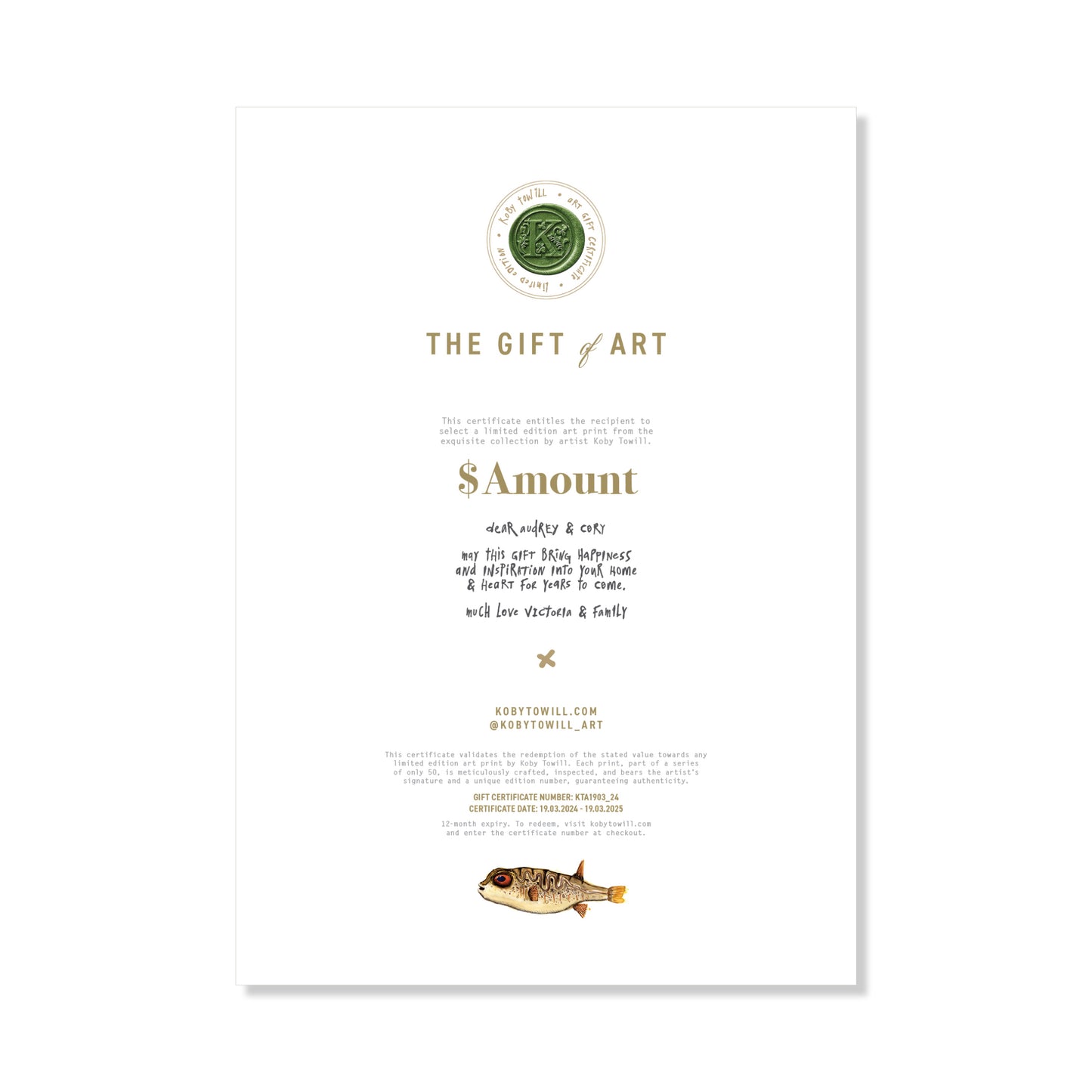 Gift Certificate